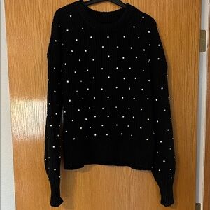 Nine West Black Sweater with Sequins